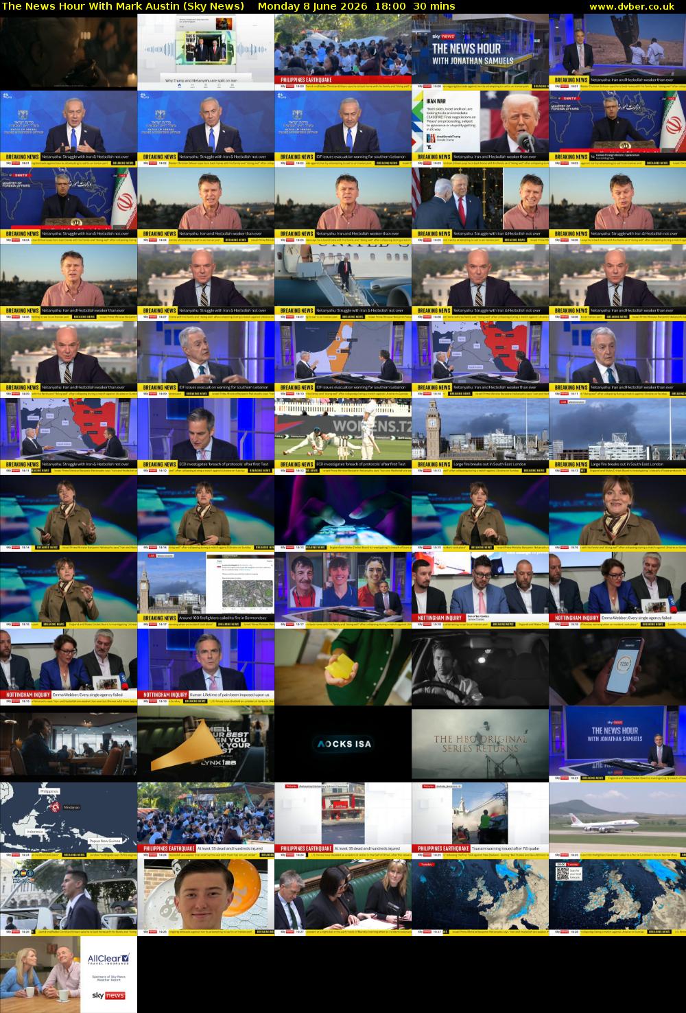 The News Hour With Mark Austin (Sky News) Monday 8 June 2026 18:00 - 18:30