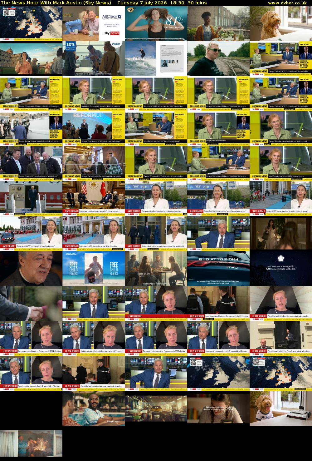 The News Hour With Mark Austin (Sky News) Tuesday 7 July 2026 18:30 - 19:00