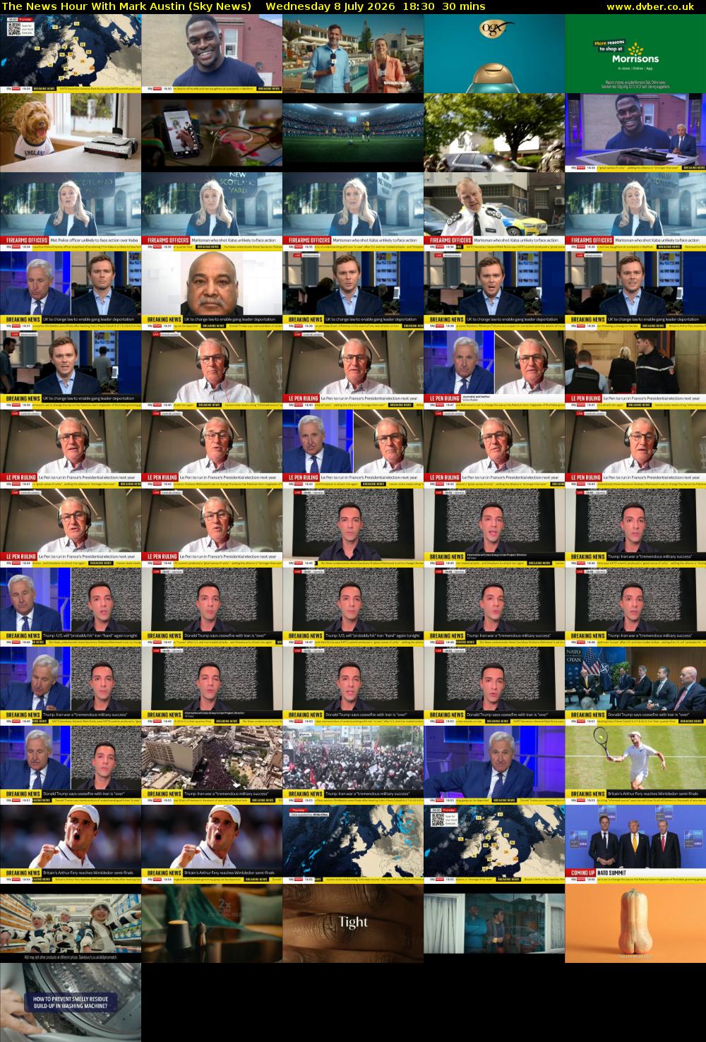 The News Hour With Mark Austin (Sky News) Wednesday 8 July 2026 18:30 - 19:00