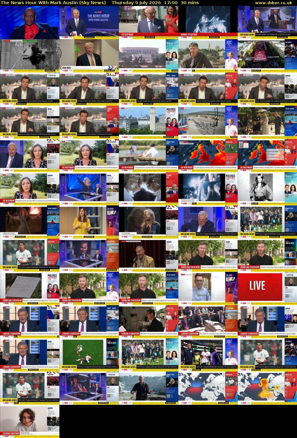 The News Hour With Mark Austin (Sky News) Thursday 9 July 2026 17:00 - 17:30
