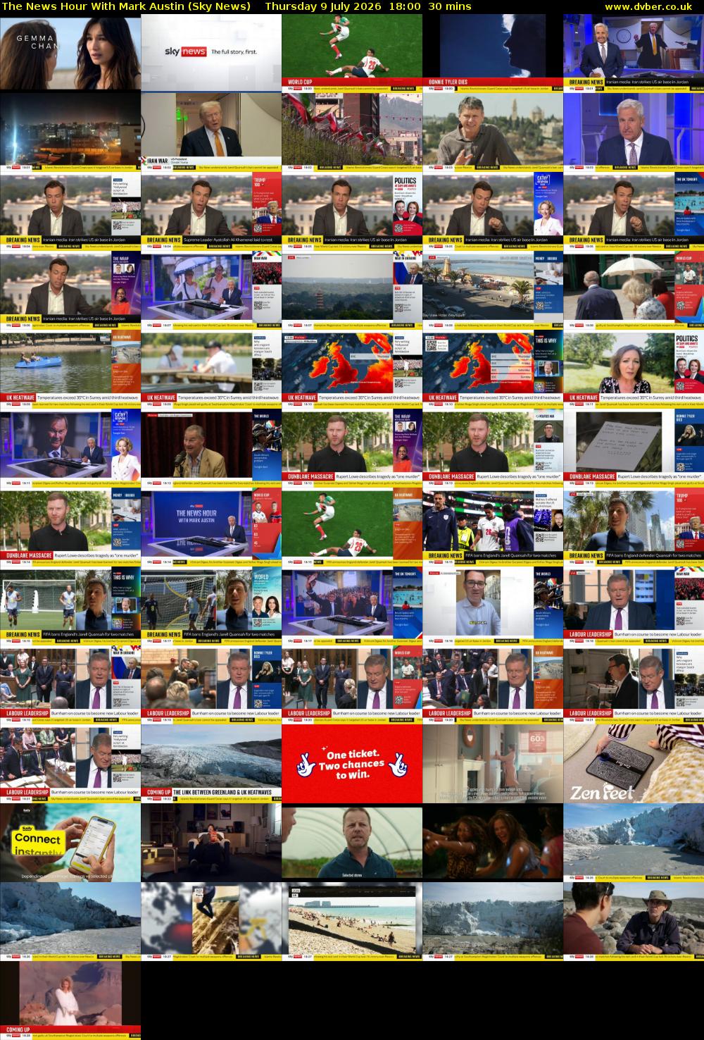 The News Hour With Mark Austin (Sky News) Thursday 9 July 2026 18:00 - 18:30