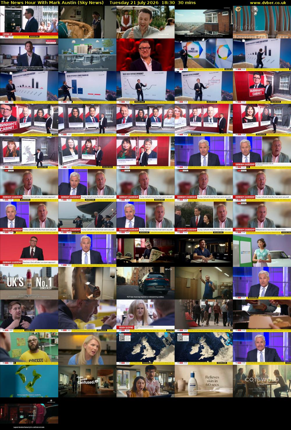 The News Hour With Mark Austin (Sky News) Tuesday 21 July 2026 18:30 - 19:00