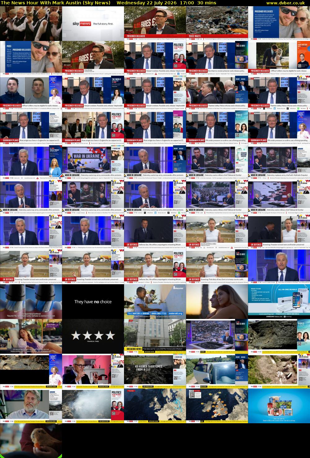 The News Hour With Mark Austin (Sky News) Wednesday 22 July 2026 17:00 - 17:30