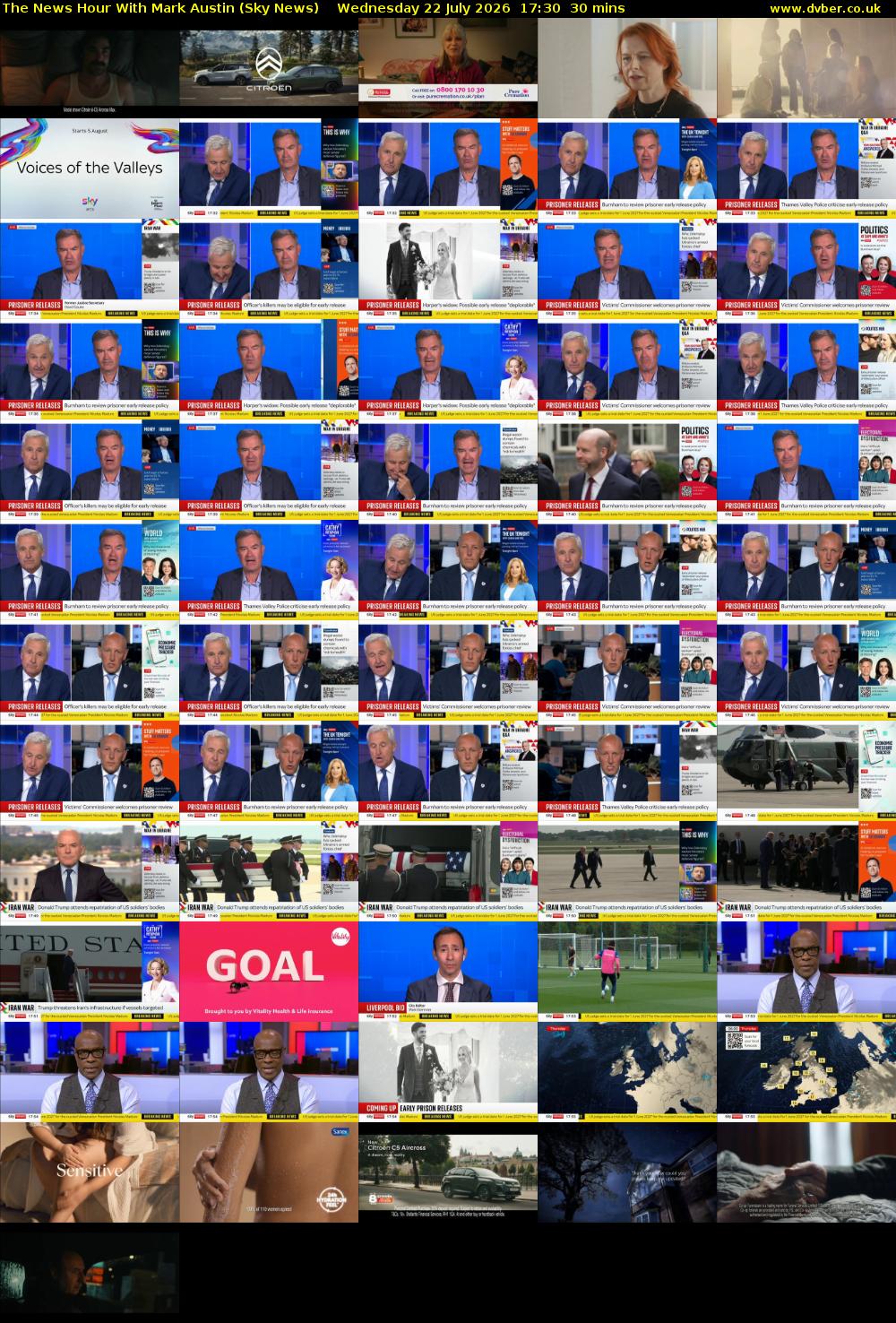 The News Hour With Mark Austin (Sky News) Wednesday 22 July 2026 17:30 - 18:00