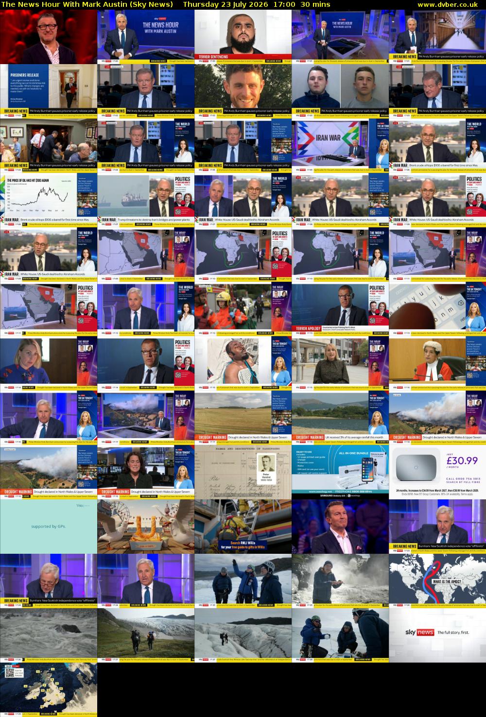 The News Hour With Mark Austin (Sky News) Thursday 23 July 2026 17:00 - 17:30