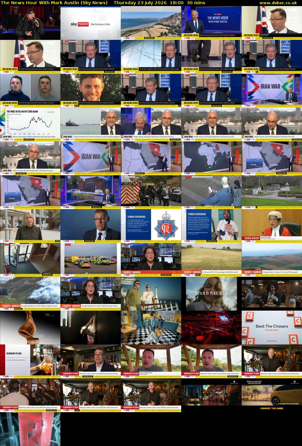 The News Hour With Mark Austin (Sky News) Thursday 23 July 2026 18:00 - 18:30