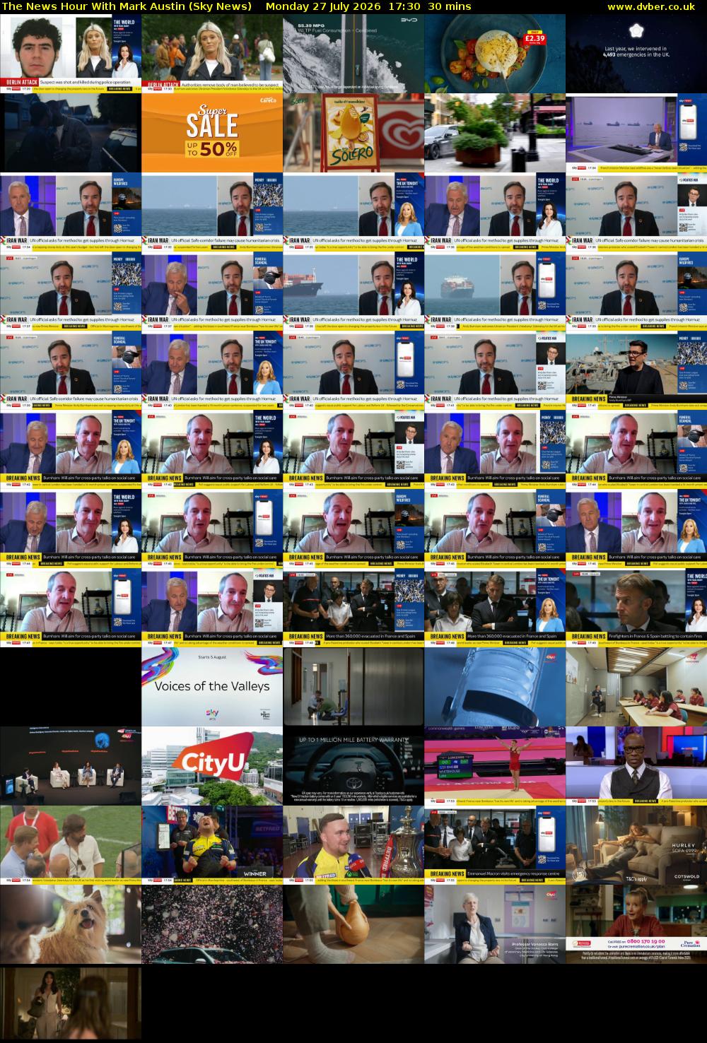 The News Hour With Mark Austin (Sky News) Monday 27 July 2026 17:30 - 18:00