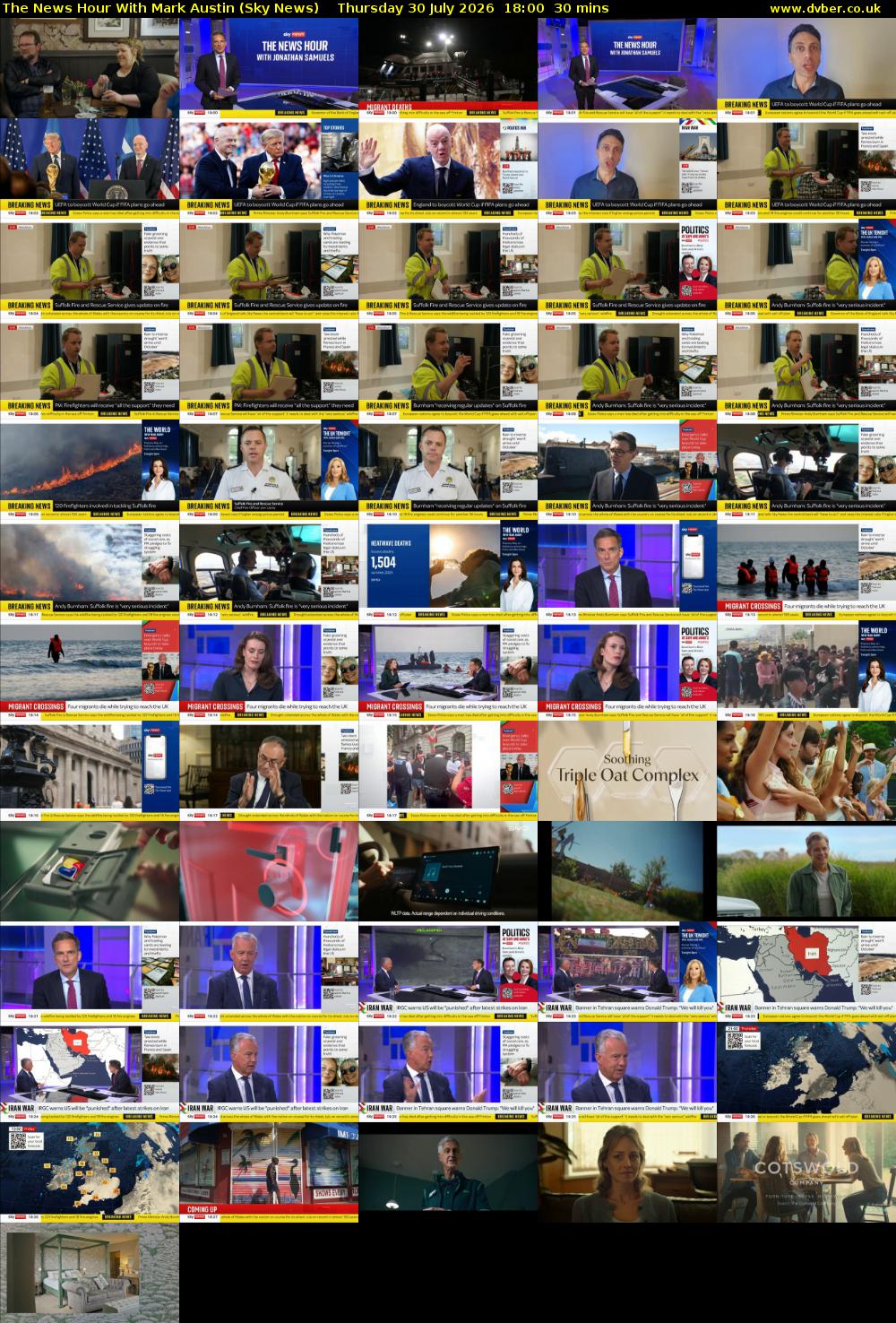 The News Hour With Mark Austin (Sky News) Thursday 30 July 2026 18:00 - 18:30