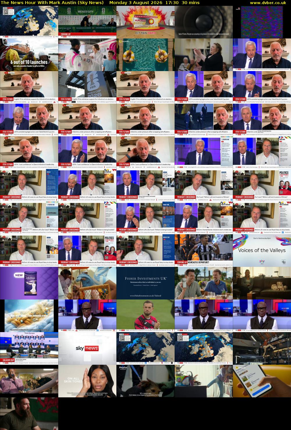 The News Hour With Mark Austin (Sky News) Monday 3 August 2026 17:30 - 18:00