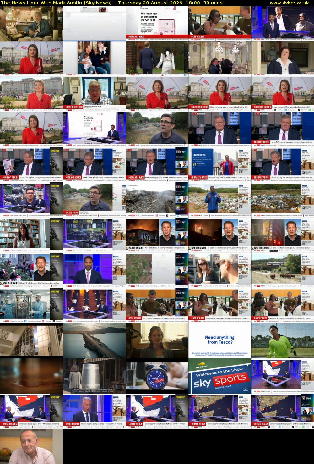 The News Hour With Mark Austin (Sky News) Thursday 20 August 2026 18:00 - 18:30