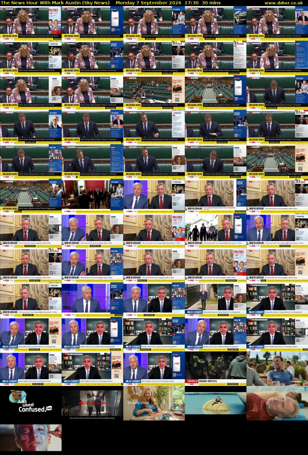 The News Hour With Mark Austin (Sky News) Monday 7 September 2026 17:30 - 18:00