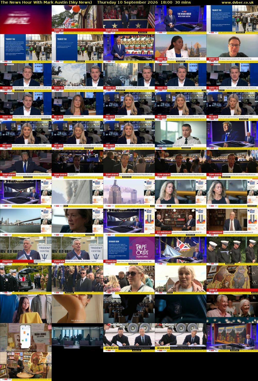 The News Hour With Mark Austin (Sky News) Thursday 10 September 2026 18:00 - 18:30