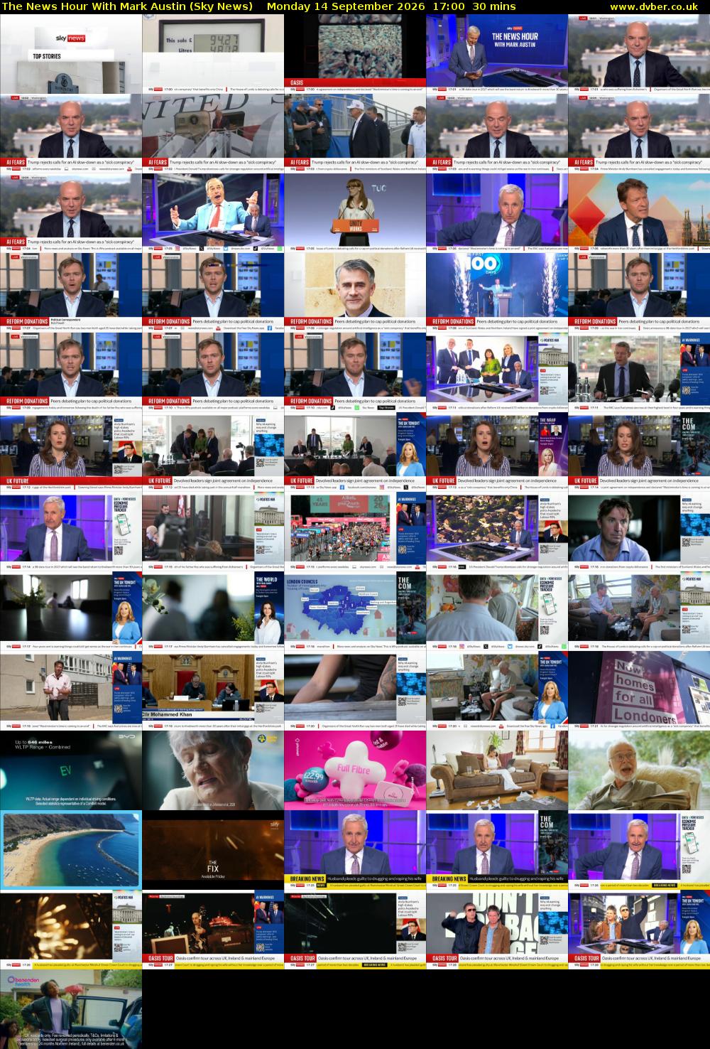 The News Hour With Mark Austin (Sky News) Monday 14 September 2026 17:00 - 17:30