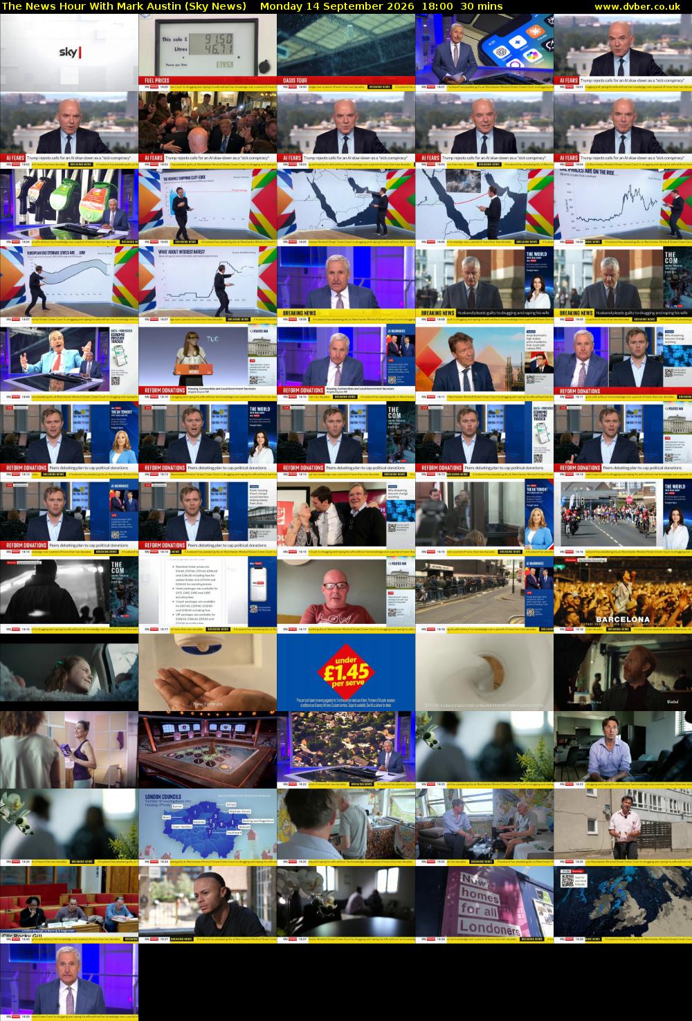 The News Hour With Mark Austin (Sky News) Monday 14 September 2026 18:00 - 18:30