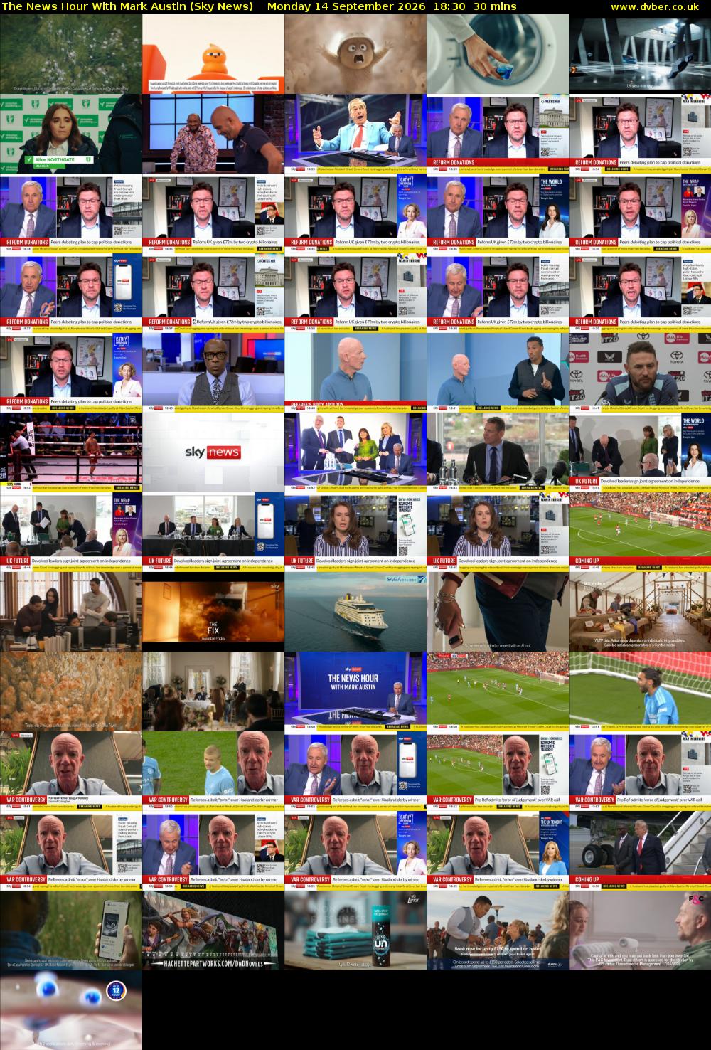 The News Hour With Mark Austin (Sky News) Monday 14 September 2026 18:30 - 19:00