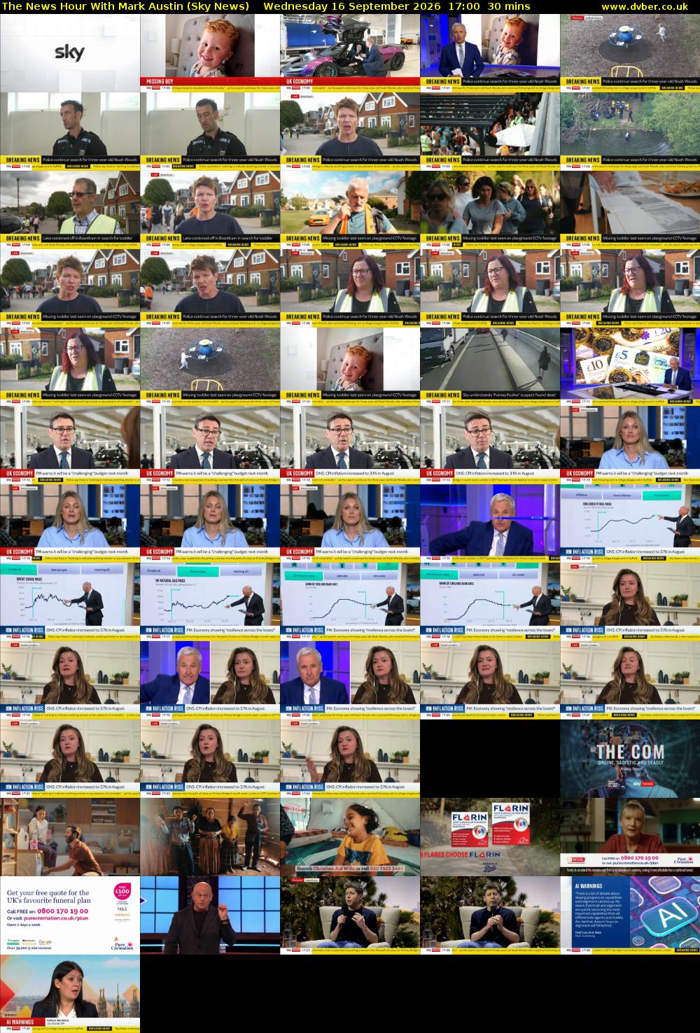 The News Hour With Mark Austin (Sky News) Wednesday 16 September 2026 17:00 - 17:30