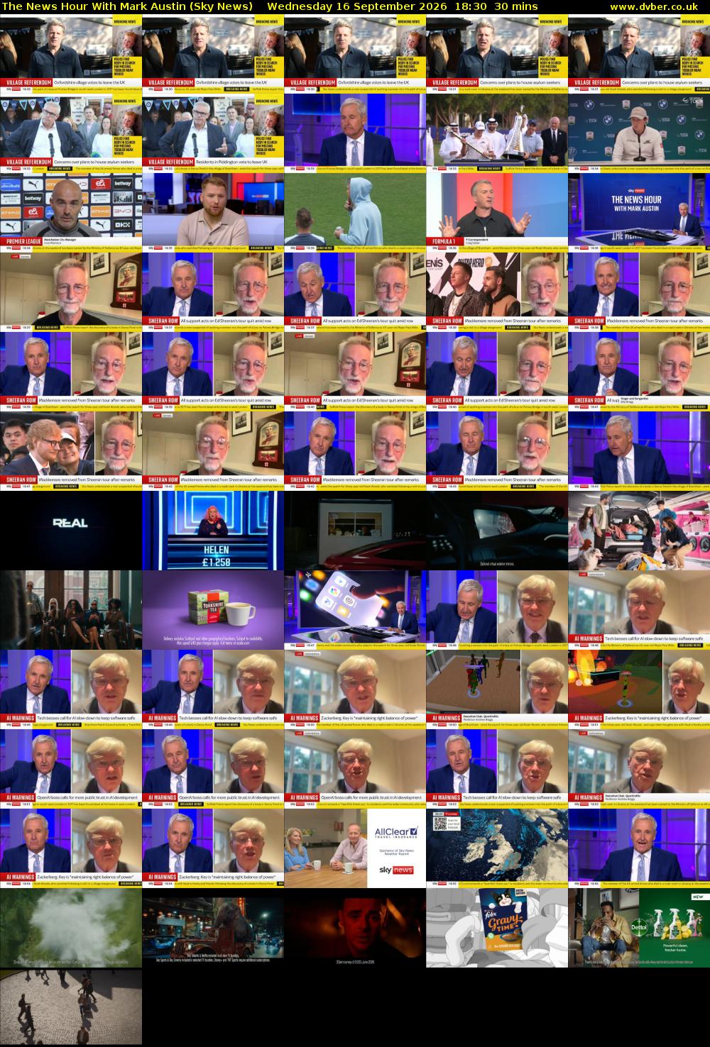 The News Hour With Mark Austin (Sky News) Wednesday 16 September 2026 18:30 - 19:00