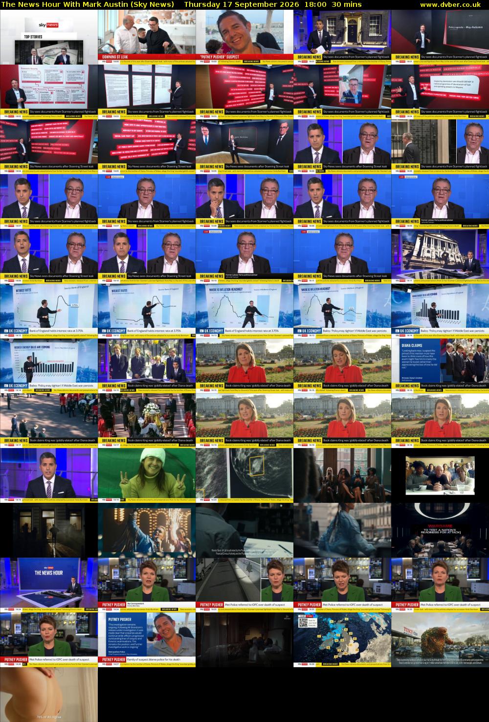 The News Hour With Mark Austin (Sky News) Thursday 17 September 2026 18:00 - 18:30