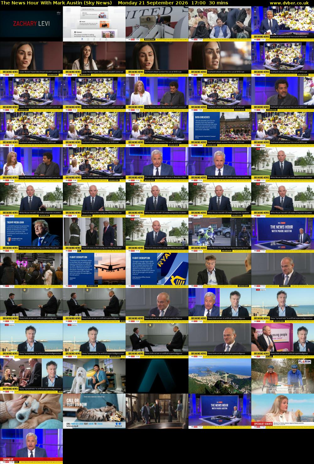 The News Hour With Mark Austin (Sky News) Monday 21 September 2026 17:00 - 17:30