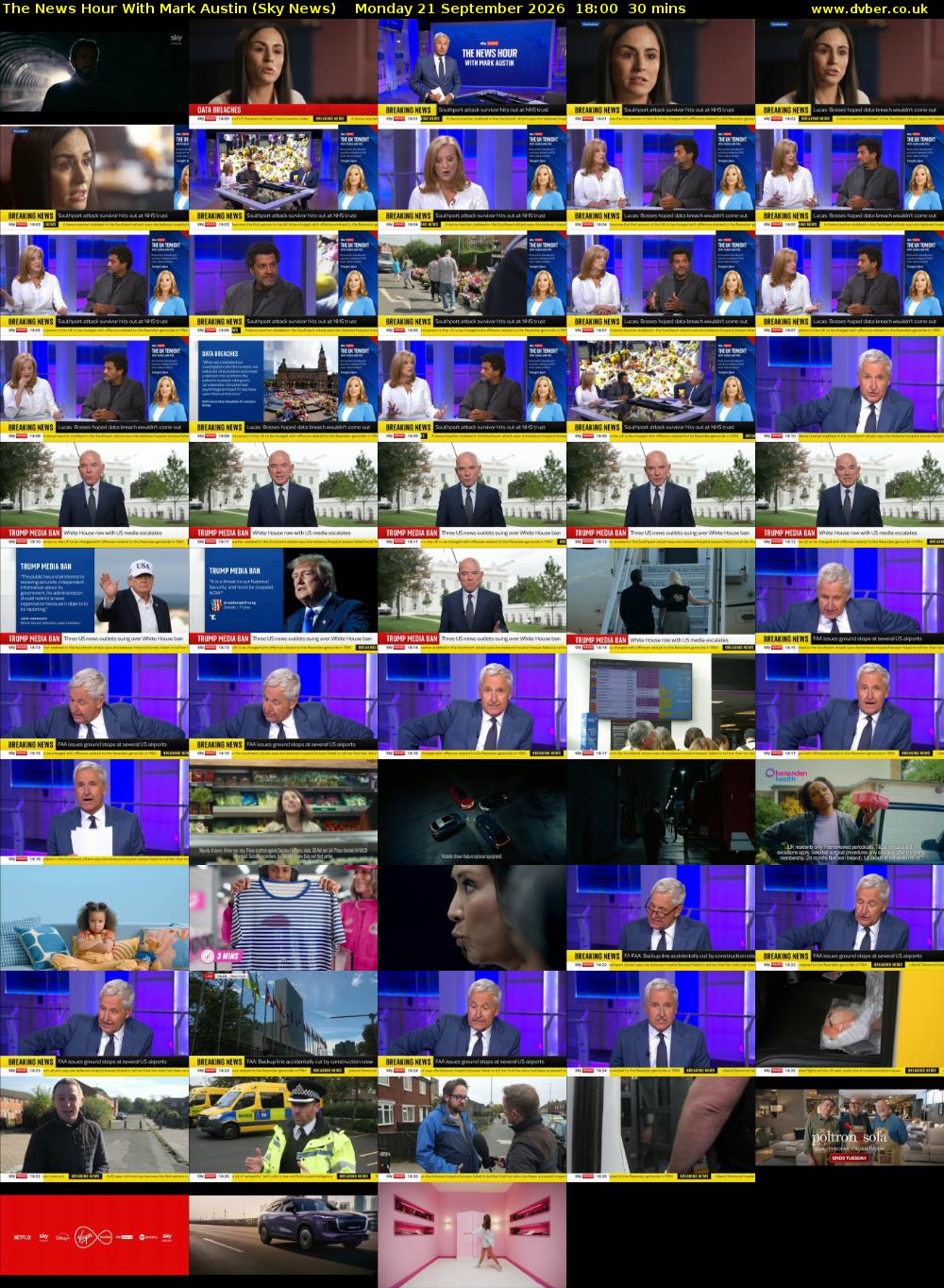 The News Hour With Mark Austin (Sky News) Monday 21 September 2026 18:00 - 18:30