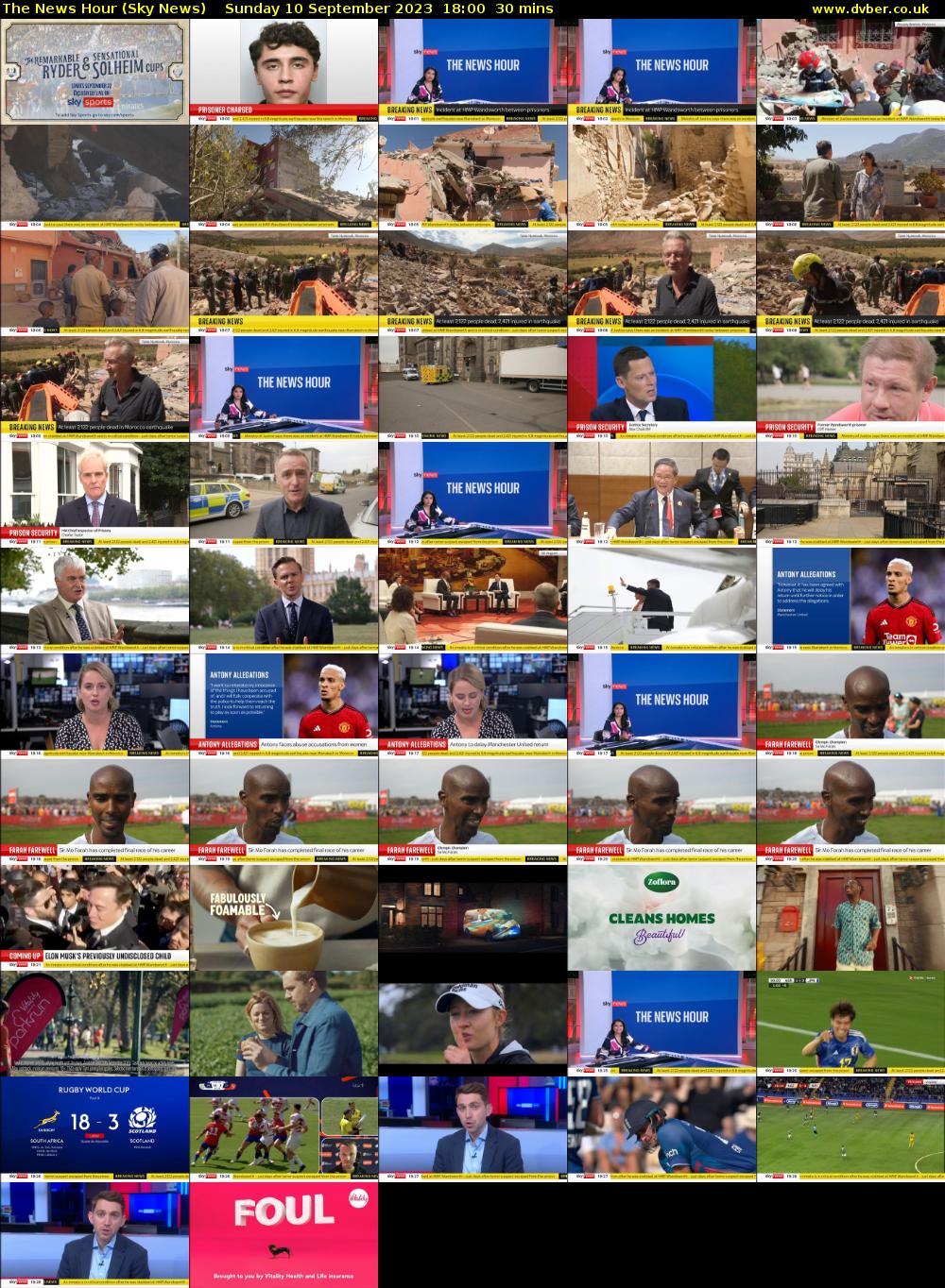 The News Hour (Sky News) Sunday 10 September 2023 18:00 - 18:30