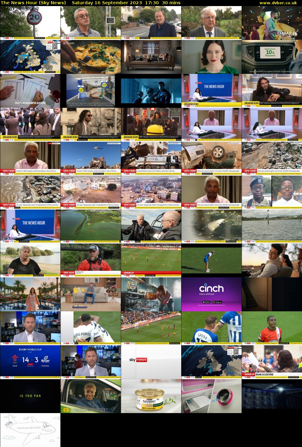 The News Hour (Sky News) Saturday 16 September 2023 17:30 - 18:00
