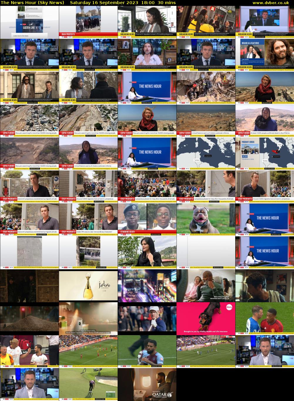 The News Hour (Sky News) Saturday 16 September 2023 18:00 - 18:30