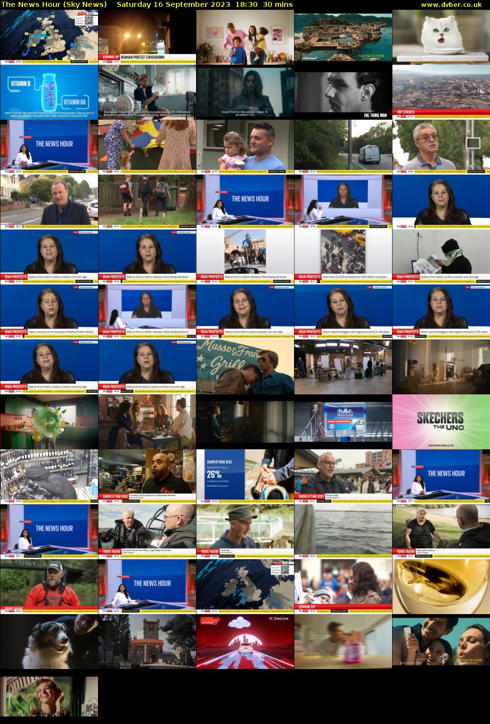 The News Hour (Sky News) Saturday 16 September 2023 18:30 - 19:00