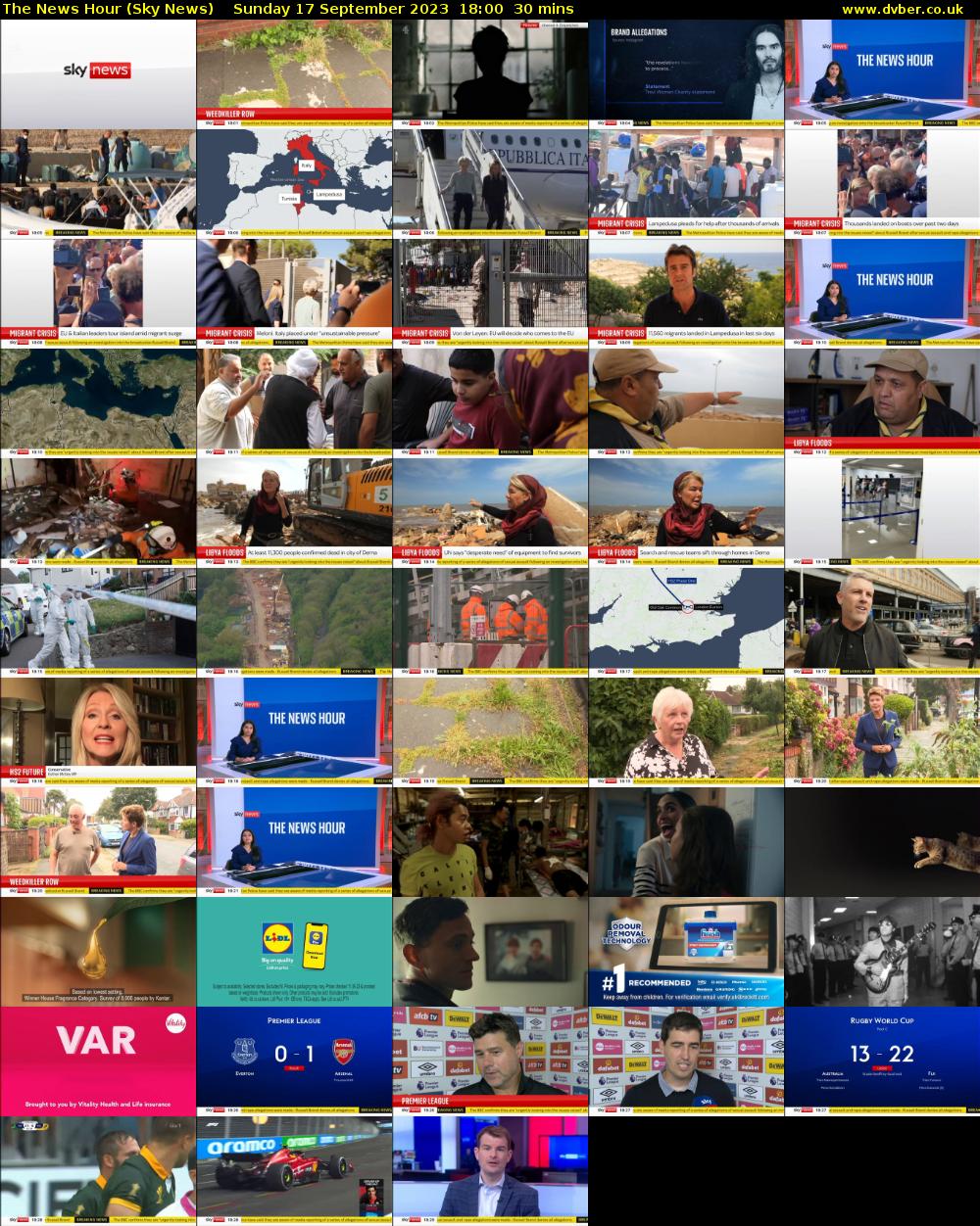 The News Hour (Sky News) Sunday 17 September 2023 18:00 - 18:30
