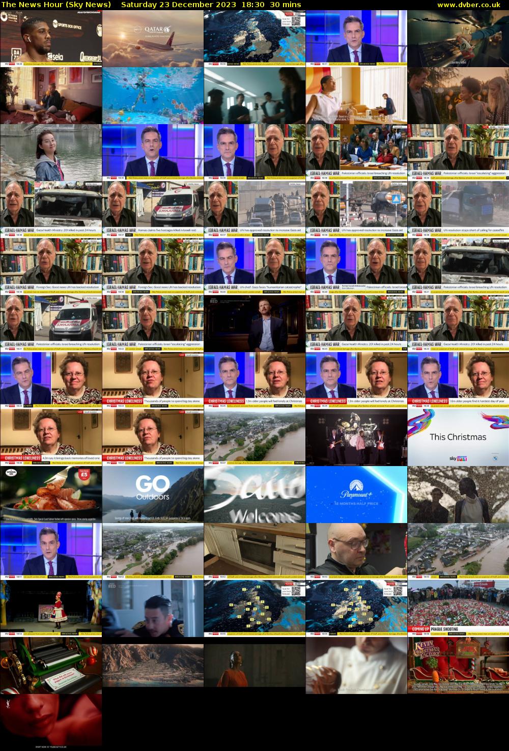 The News Hour (Sky News) Saturday 23 December 2023 18:30 - 19:00
