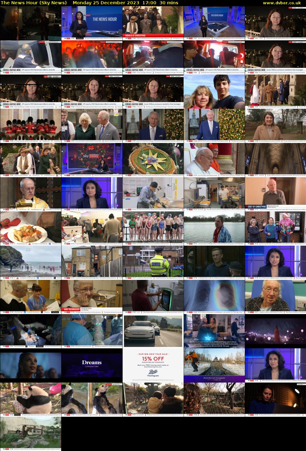 The News Hour (Sky News) Monday 25 December 2023 17:00 - 17:30