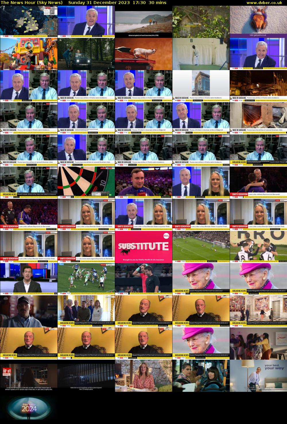The News Hour (Sky News) Sunday 31 December 2023 17:30 - 18:00