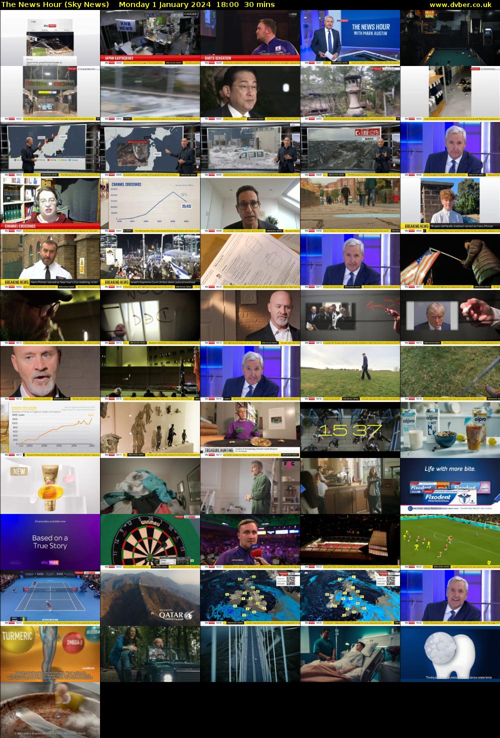 The News Hour (Sky News) Monday 1 January 2024 18:00 - 18:30