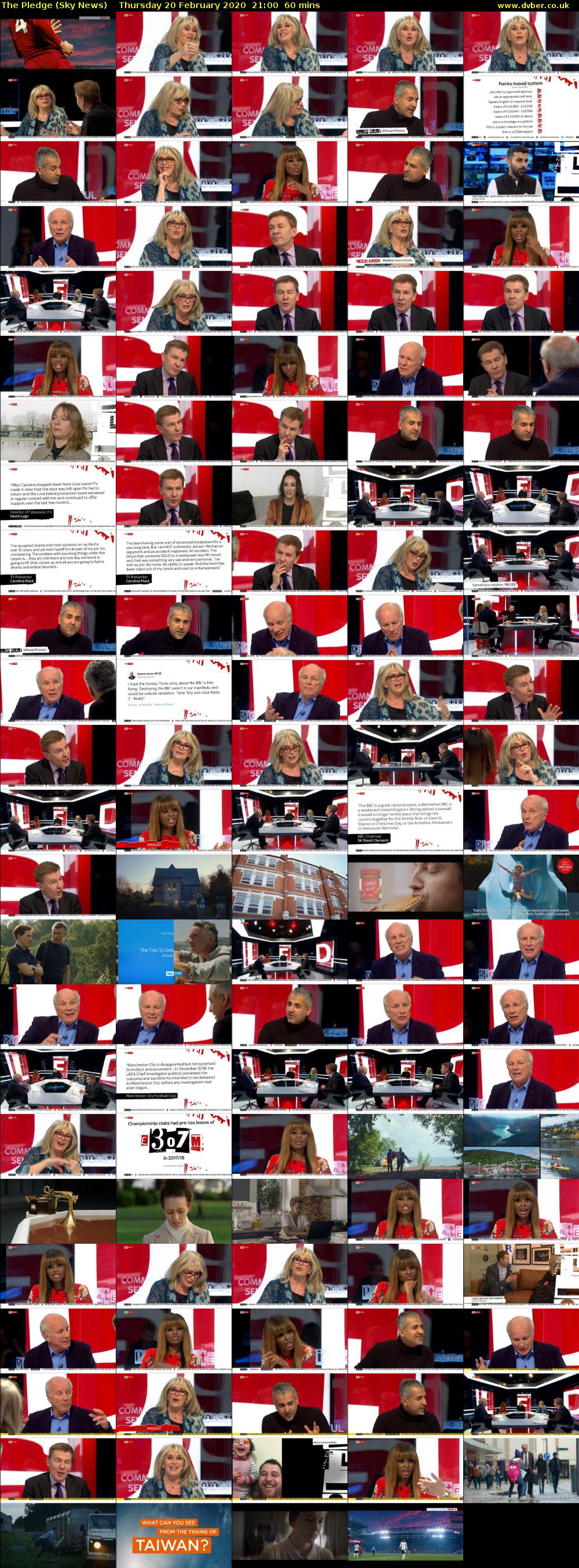The Pledge (Sky News) Thursday 20 February 2020 21:00 - 22:00