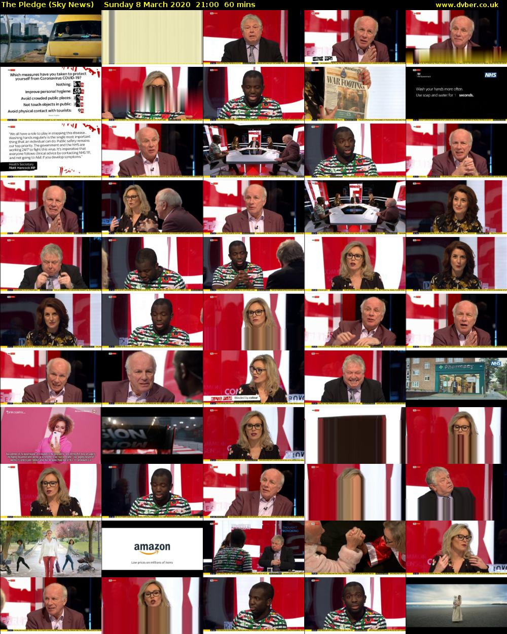 The Pledge (Sky News) Sunday 8 March 2020 21:00 - 22:00