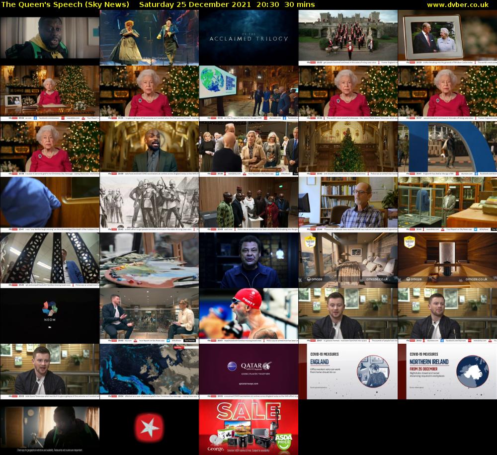 The Queen's Speech (Sky News) Saturday 25 December 2021 20:30 - 21:00