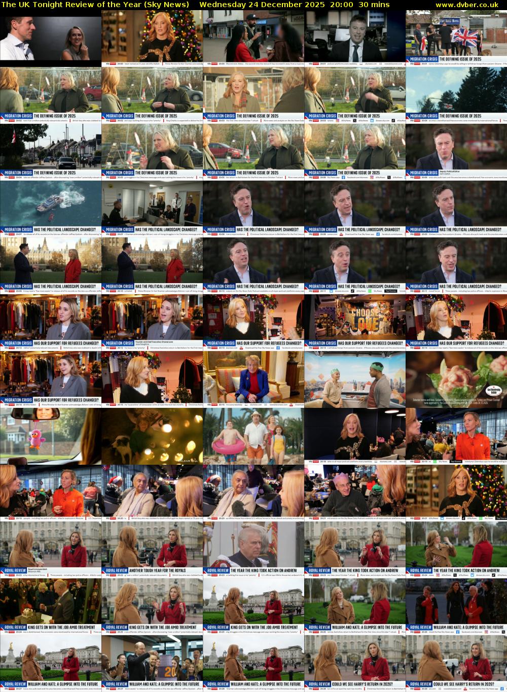 The UK Tonight Review of the Year (Sky News) Wednesday 24 December 2025 20:00 - 20:30
