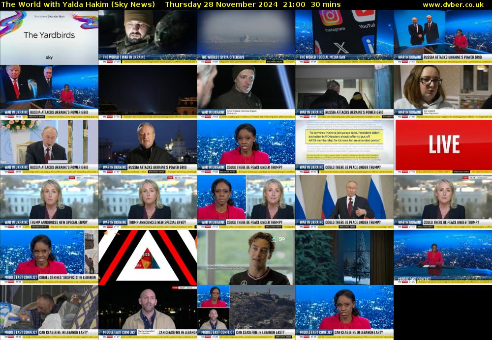 The World with Yalda Hakim (Sky News) Thursday 28 November 2024 21:00 - 21:30