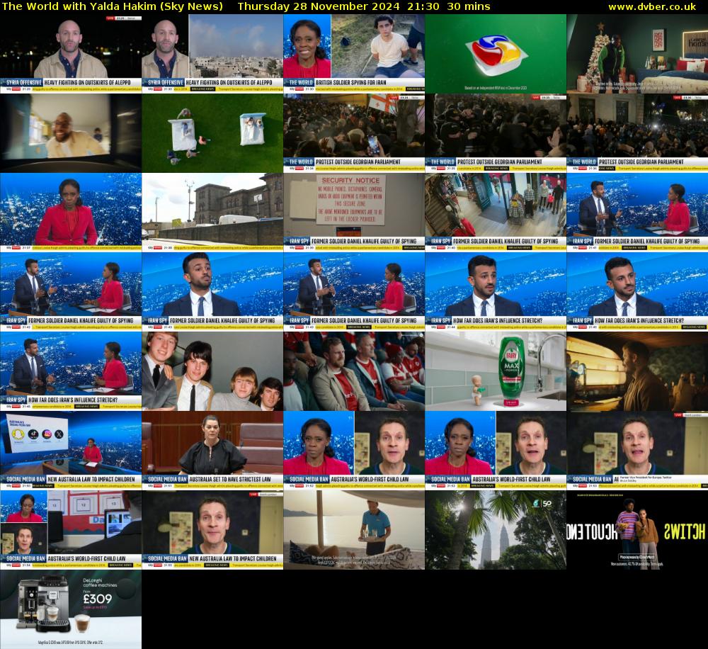 The World with Yalda Hakim (Sky News) Thursday 28 November 2024 21:30 - 22:00