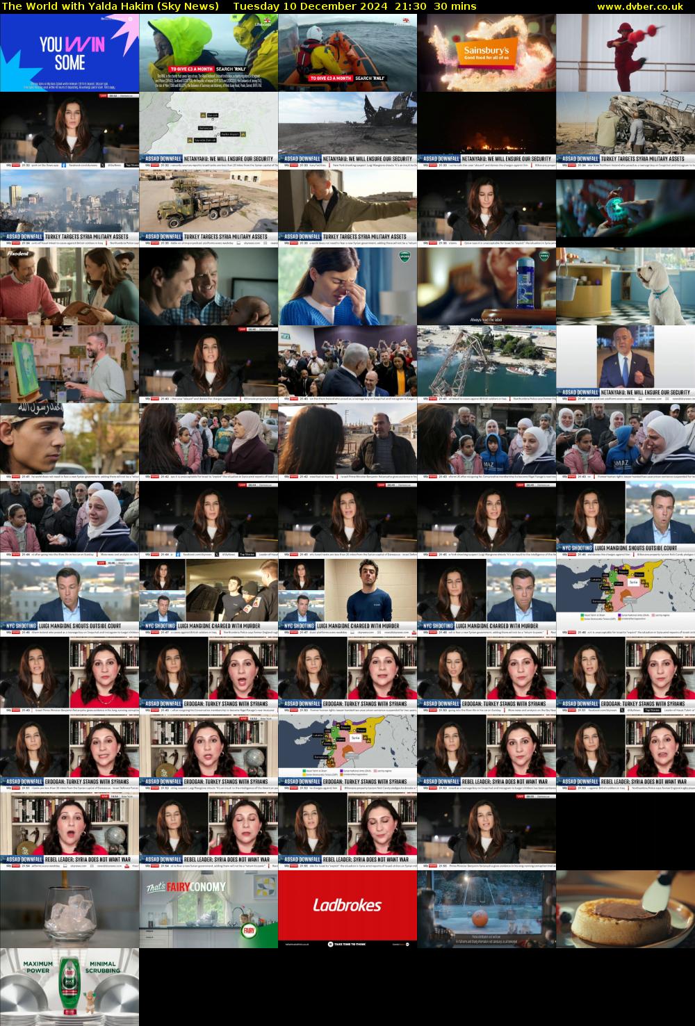 The World with Yalda Hakim (Sky News) Tuesday 10 December 2024 21:30 - 22:00