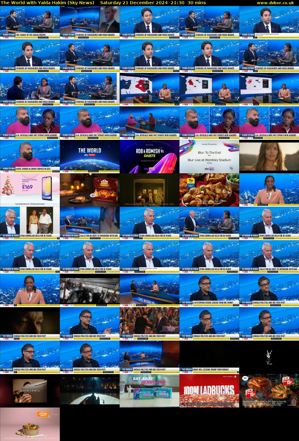 The World with Yalda Hakim (Sky News) Saturday 21 December 2024 21:30 - 22:00