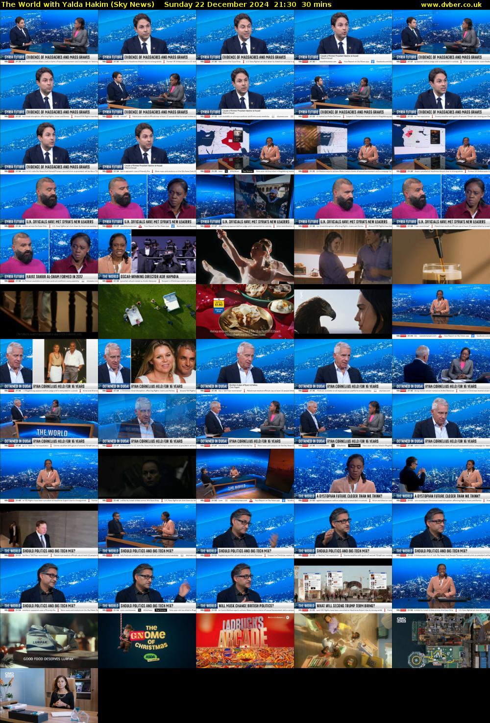 The World with Yalda Hakim (Sky News) Sunday 22 December 2024 21:30 - 22:00