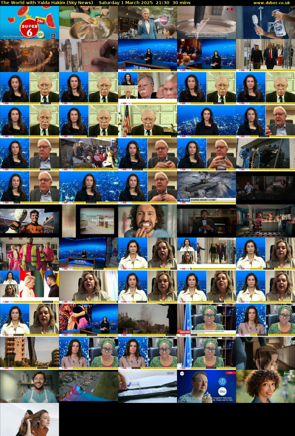 The World with Yalda Hakim (Sky News) Saturday 1 March 2025 21:30 - 22:00