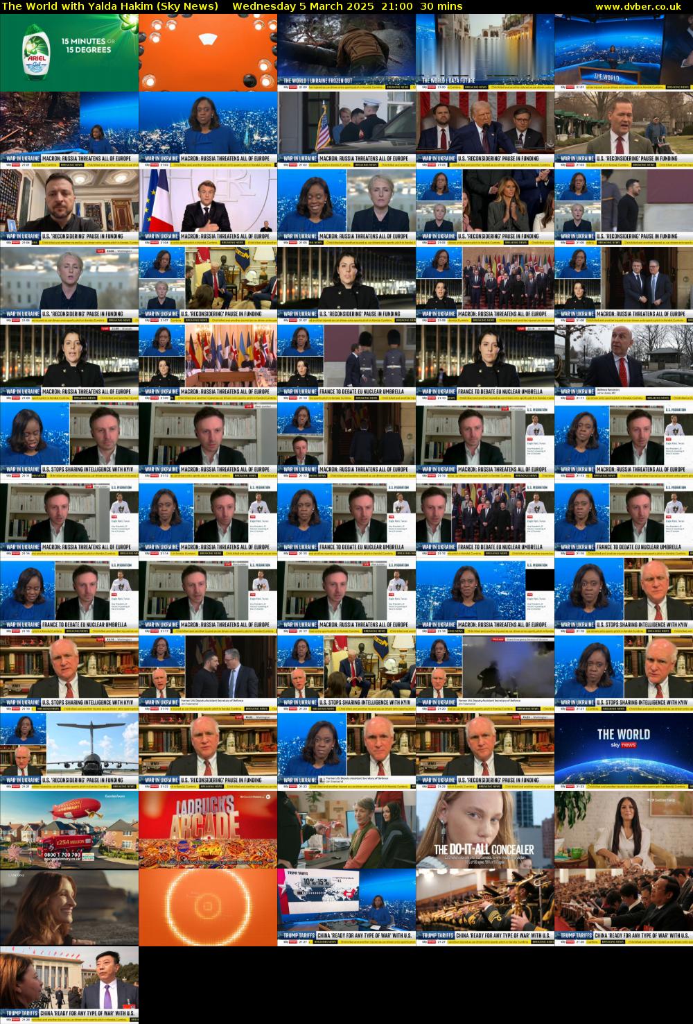 The World with Yalda Hakim (Sky News) Wednesday 5 March 2025 21:00 - 21:30