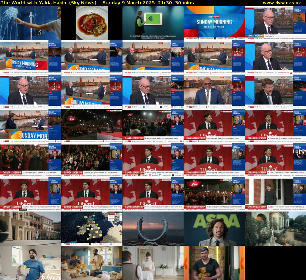 The World with Yalda Hakim (Sky News) Sunday 9 March 2025 21:30 - 22:00