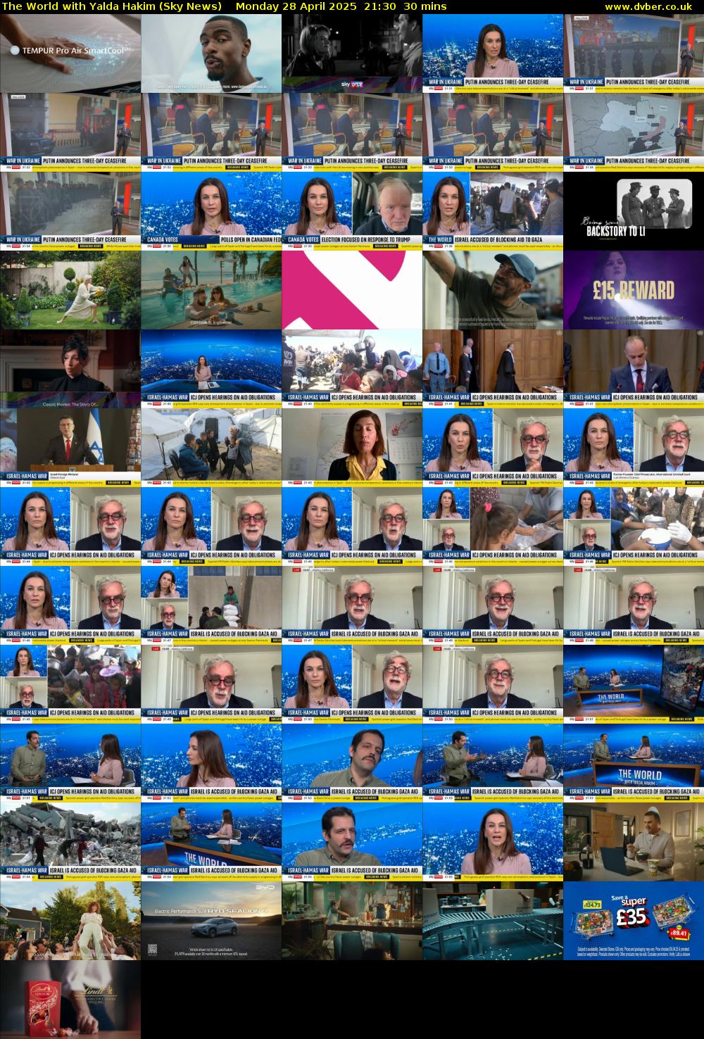 The World with Yalda Hakim (Sky News) Monday 28 April 2025 21:30 - 22:00