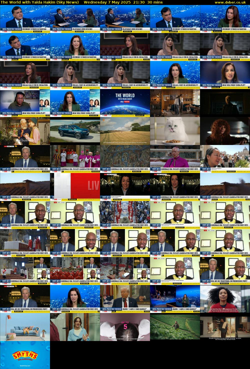 The World with Yalda Hakim (Sky News) Wednesday 7 May 2025 21:30 - 22:00