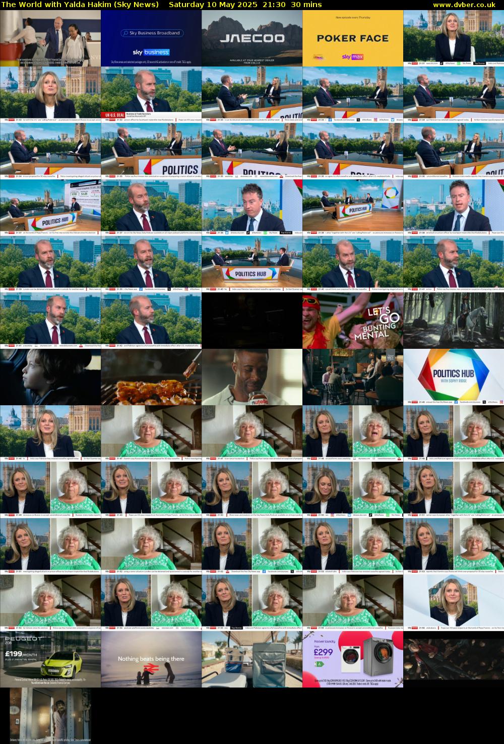 The World with Yalda Hakim (Sky News) Saturday 10 May 2025 21:30 - 22:00