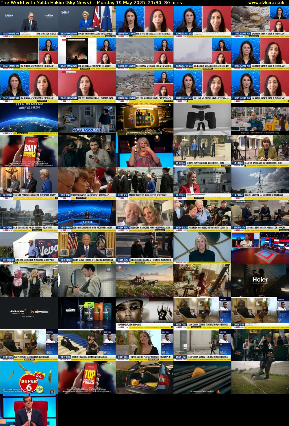 The World with Yalda Hakim (Sky News) Monday 19 May 2025 21:30 - 22:00