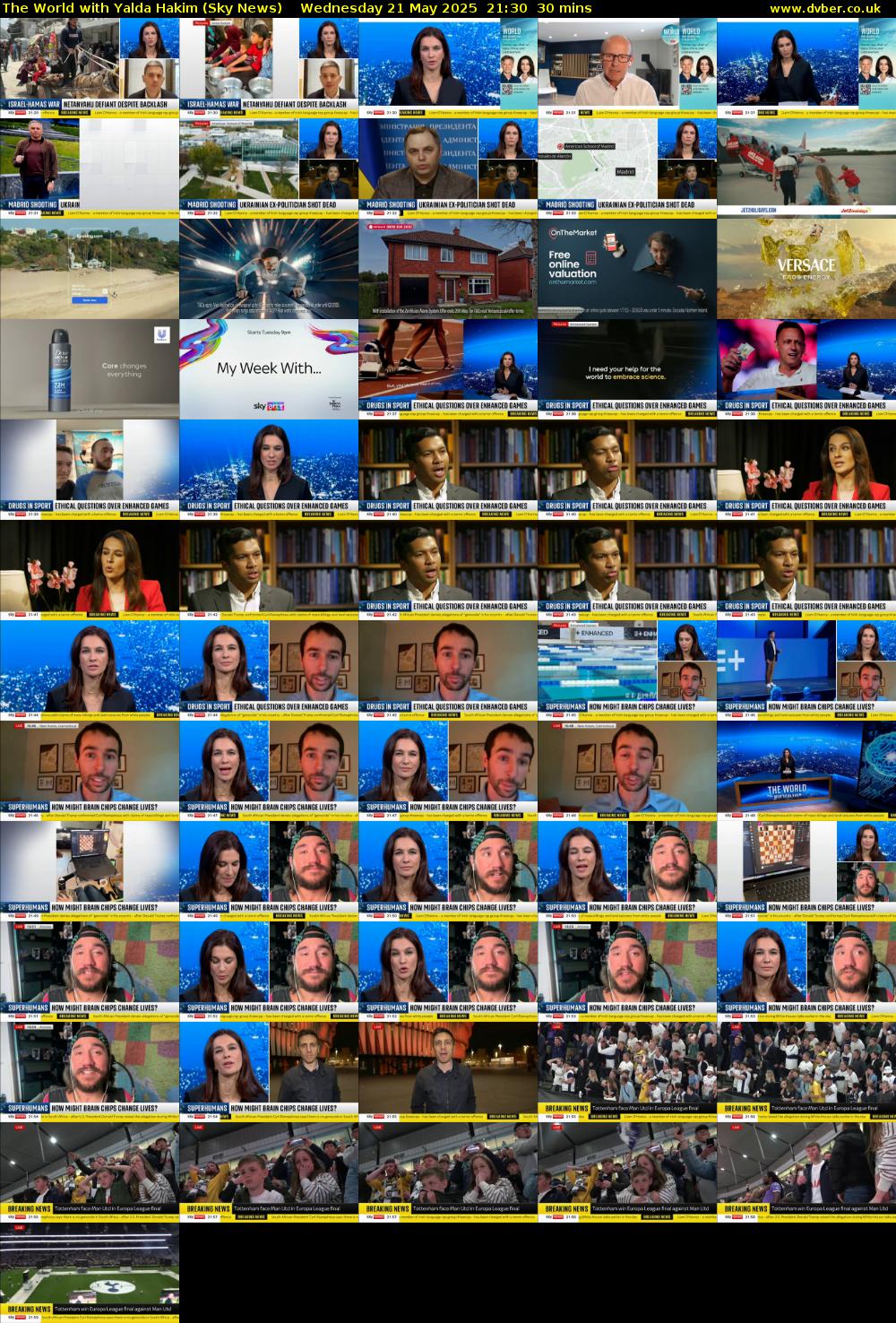 The World with Yalda Hakim (Sky News) Wednesday 21 May 2025 21:30 - 22:00